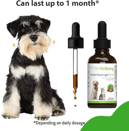 Pet Wellbeing Nettle-Eyebright Gold for Dogs - Vet-Formulated - Seasonal Allergies, Hay Fever, Allergic Rhinitis - Natural Herbal Supplement 2 oz (59 ml)