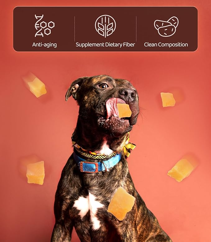 16OZ Dog Treats， Sweet Potato Cube, Dog Training Reward Snacks for Small Medium Large Dogs， High Protein Dog Chewy Treats Healthy Teeth and Coat