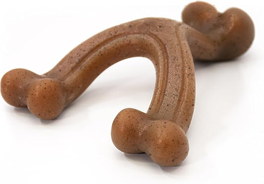 Nylabone Gourmet Style Strong Chew Wishbone Dog Chew Toy, Bacon Flavor, Small/Regular (1 Count)