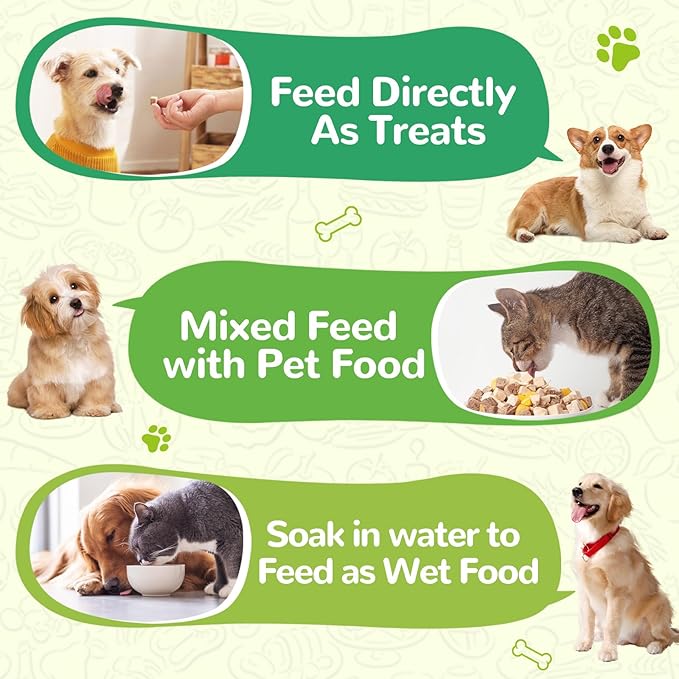 Freeze Dried Chicken Liver Pet Treats, High Protein Freeze-Dried Pet Food for Dogs, Cats, Fresh Ingredient Snacks, 4.6oz, Rawhide Free&Grain Free
