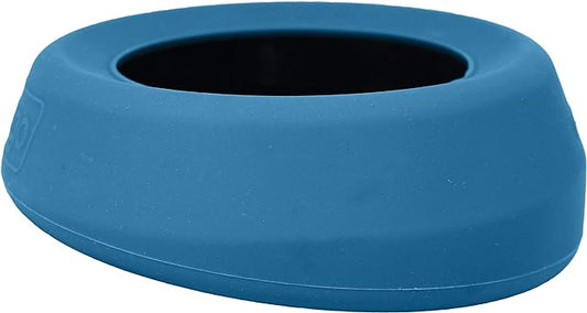 Kurgo Splash Free Wander Water Bowl, No Spill Dog Travel Bowl, Portable No Mess Bowl for Dogs, Splash Less Car Bowl for Pets, Car Accessories, 24 ounces (Coastal Blue)