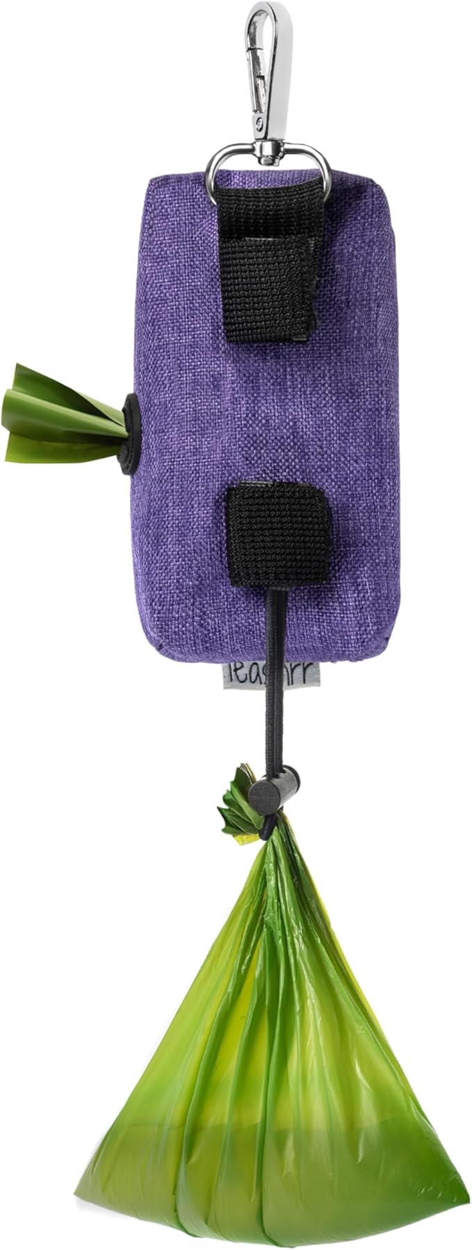 Dog Poop Bag Dispenser and Treat Holder for All Leashes. 2 Waterproof Pouches for Pet Waste Bags and Dog Walking Accessories + 1 Free Roll. Leashrr 2.0 (Black)