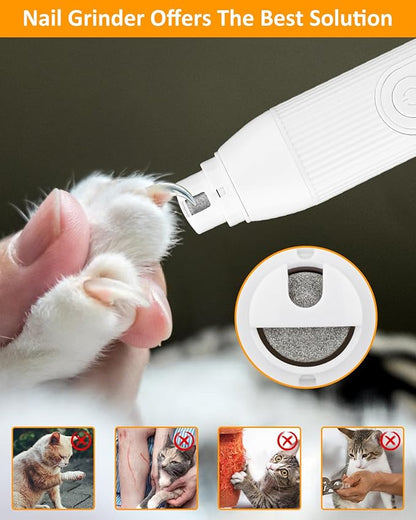 Dog Clippers for Grooming, Dog Paw Trimmer, Dog Nail Grinder, Low Noise Cordless Pet Hair Trimmers for Small and Large Dogs Cats and Other Pets