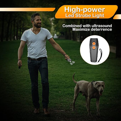 NOUGAT Dog Barking Control Devices, Anti Barking Device with 3 Training Deterrent Modes, Barking Control 25FT Ultrasonic Dog Bark Deterrent, Rechargeable Dog Training & Behavior Aids with LED
