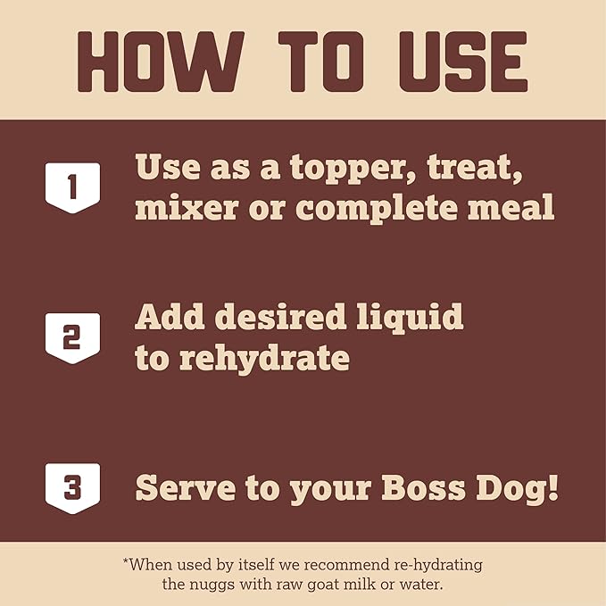 Boss Dog Complete & Balanced Freeze Dried Raw Diet for Dogs Beef Recipe, 12-oz Bag