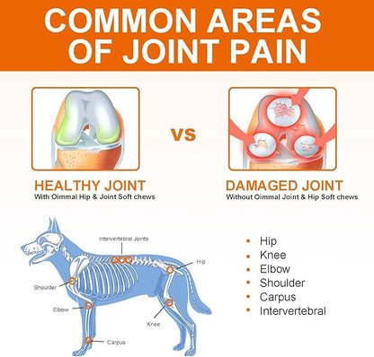 Glucosamine for Dogs, Hip and Joint Supplement (150 Tablets 13.2 oz) - Joint Care Chews w/Chondroitin Sulfate, MSM, Hemp Oil - Arthritis Pain Relief, Mobility Support for Small & Large Breed
