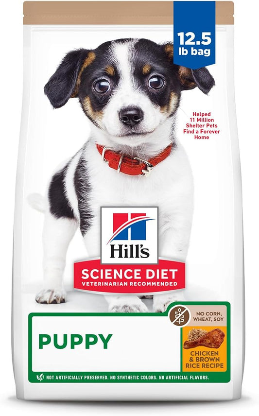 Hill's Science Diet Puppy No Corn, Wheat or Soy Dry Dog Food, Chicken Recipe, 12.5 lb. Bag
