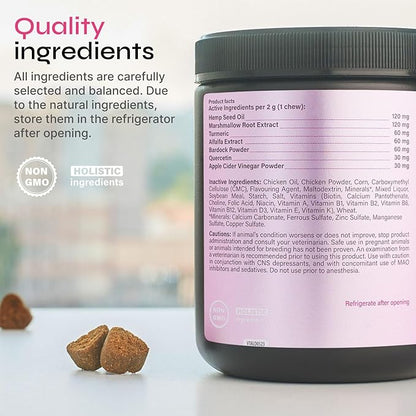 Dog Allergy Relief Chews - Dog Itching Skin Relief - Anti Itch for Dogs - Dog Itch Relief Chews - Hot Spot Treatment - Seasonal Allergy Support Supplements - Allergy Chews - Allergy Immune Treats