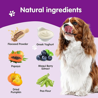 Pre and Probiotics for Dogs - Probiotic Dog Chews Support Digestive Health, Gut Health, Itchy Skin, Yeast Balance, Allergies, Immune Health - Duck Flavor - 120 Soft Chews - All Ages All Breeds