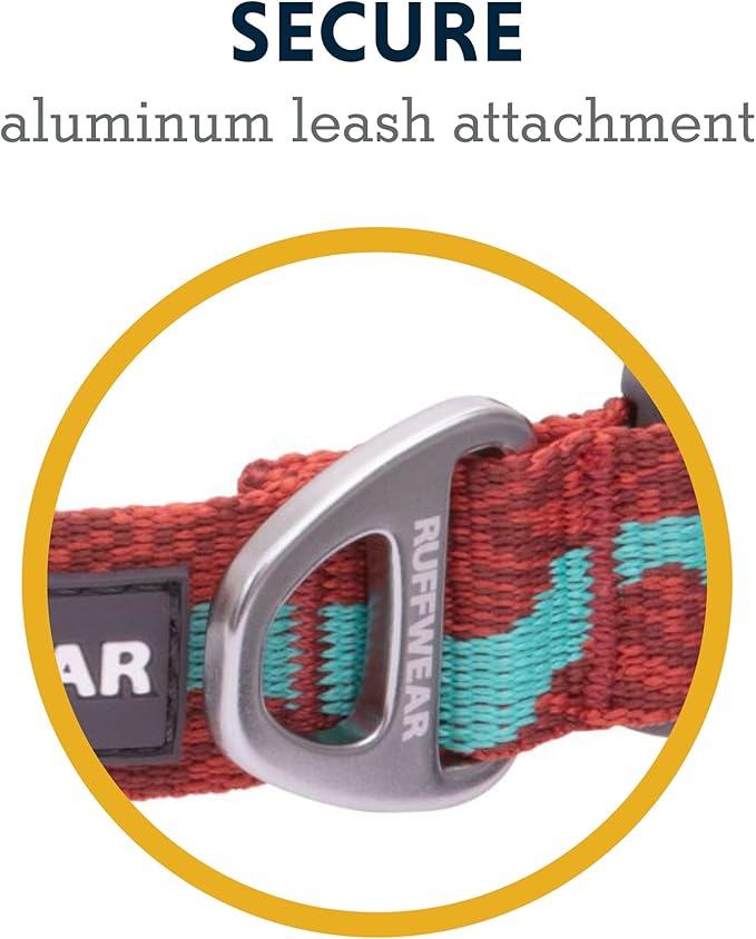 Ruffwear, Flat Out Dog Collar (Formerly Hoopie), Webbing Collar for Walking and Everyday Use, Colorado River, 11"-14"