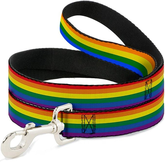 Dog Leash Flag Pride Rainbow 6 Feet Long 0.5 Inch Wide