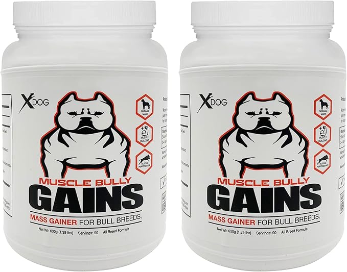 Gains - Mass Weight Gainer, Whey Protein for Dogs (Bull Breeds, Pit Bulls, Bullies) Increase Healthy Natural Weight, Made in The USA (180 Servings)