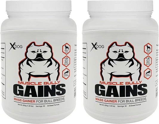 Gains - Mass Weight Gainer, Whey Protein for Dogs (Bull Breeds, Pit Bulls, Bullies) Increase Healthy Natural Weight, Made in The USA (180 Servings)