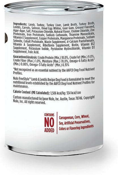 Nulo Grain Free Canned Wet Dog Food (Lamb) - 13 Ounce (Pack of 12)