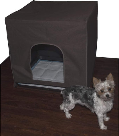 Pet Gear Pro Pawty, Potty Training Aid for Pee Pad/Grass Patch, Removable Tray Holds Pad Included, Hides Messes, Optional Wall Guard, Dog Litter Box, Pro Pawty ONLY- Medium, Espresso