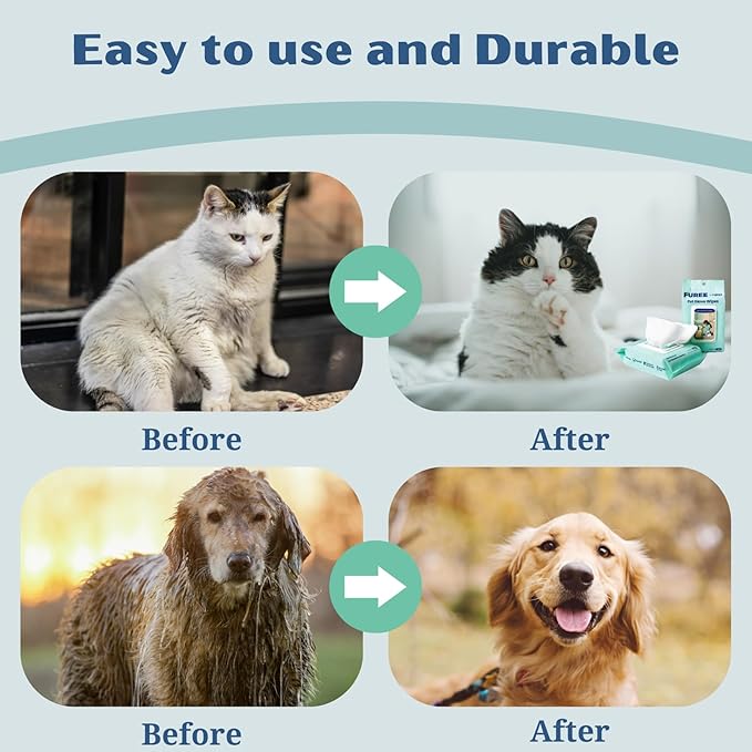 Injoya Pet Glove Wipes, Resealable Pack of 12 Pet Grooming Gloves, Portable Deodorizing Cleaning Gloves for Dogs, Non-Toxic, Lick Safe, Mild Fresh Scent, Hypoallergenic, Moisturizing, Bath Alternative