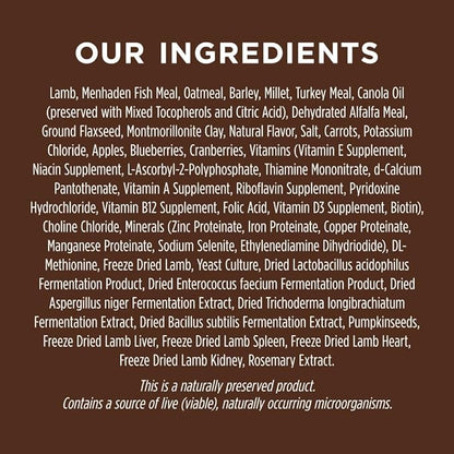 Instinct Be Natural Real Lamb & Oatmeal Recipe Natural Dry Dog Food, 24 lb. Bag