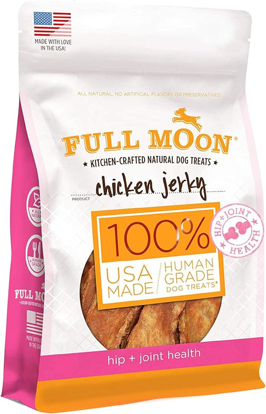 Full Moon Chicken Jerky Healthy All Natural Dog Treats Human Grade For Hip And Joint 12 oz