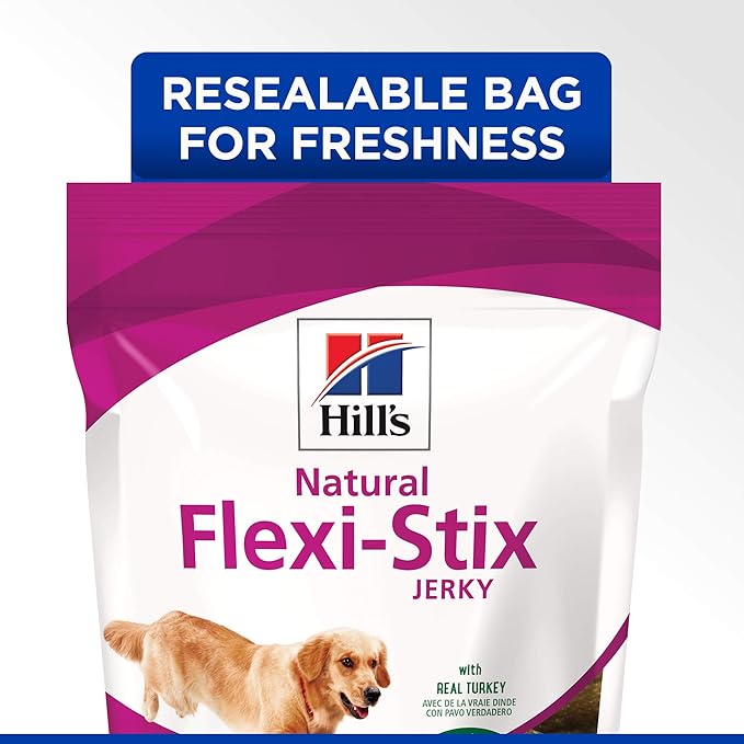 Hill's Natural Flexi-Stix Jerky, All Life Stages, Great Taste, Dog Treats, Turkey, 7.1 oz Bag