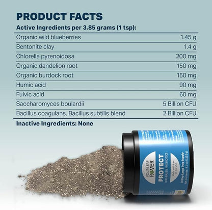 Protect - Soil-Based Probiotics for Dogs with Food-Based Prebiotics for Gut Health and Immune Support - 12 to 60 Day Supply, Depending on Dog’s Weight - Vet Formulated