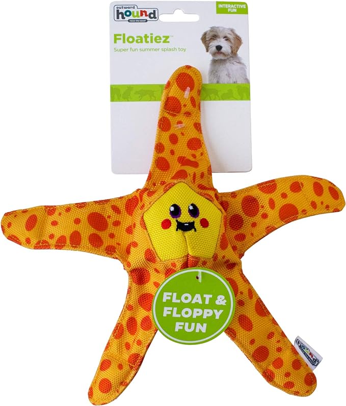 Outward Hound Floatiez Starfish Floating Dog Toy, Medium