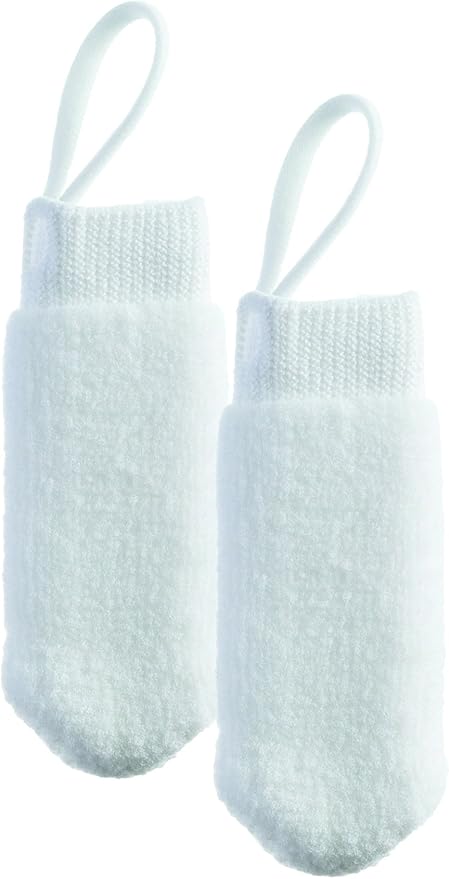 Microfiber Fingerbrush, 2 Pack, Battery Powered, White, for Dogs