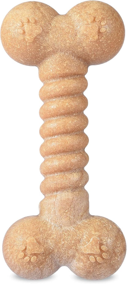 Arm & Hammer for Pets Barkies Classic Bone Compressed Wood Collection, 5 Inch Peanut Butter Flavored Wood Blend Chew Toy| Faux Stick, Splinter-Free, Safer & Durable Alternative to Chewing Sticks