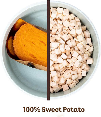 Pupford Freeze Dried Training Treats for Dogs & Puppies, 1400+ One Ingredient Bites (Sweet Potato, 4 oz, 3 Pack)