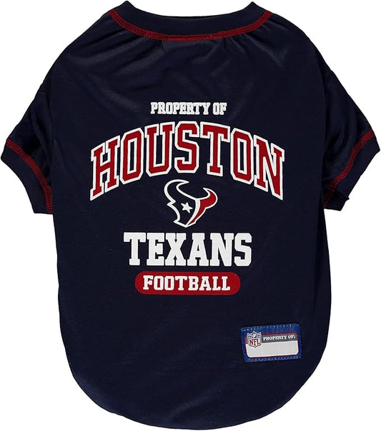 Pets First PET SHIRT for Dogs & Cats - NFL HOUSTON TEXANS Dog T-Shirt, Large. - Cutest Pet Tee Shirt for the real sporty pup