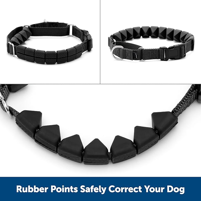 PetSafe Soft Point Training Collar - Helps Stop Pulling - Safer Than Prong or Choke Collars - Teaches Better Leash Manners - No Pull Training Collar with Rubber Points for Dogs - Medium, Black
