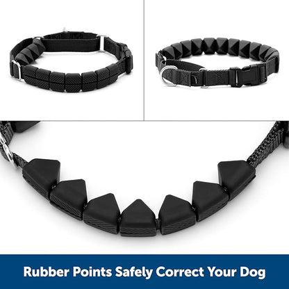 PetSafe Soft Point Training Collar - Helps Stop Pulling - Safer Than Prong or Choke Collars - Teaches Better Leash Manners - No Pull Training Collar with Rubber Points for Dogs - Medium, Black
