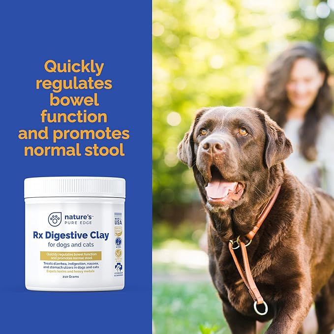 Rx clay for digestion for cat and dog stomach relief. Cat and dog anti diarrhea medication. Cat and dog stomach upset medicine for cat and dog diarrhea. Extra large 210 grams. Veterinary grade.