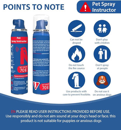 Dog Corrector Spray for Dogs, 70ml Instructor Spray Dog Trainer, Safe Humane & Effective Stop Barking, Jumping Up, Food Stealing, Dog Fights & Attacks, Help Stop Unnecessary Dog Behaviour (1 Pack)