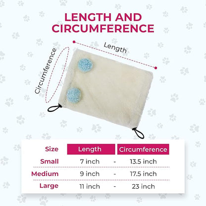 Adjustable Dog Noise Cancelling Ear Muffs Noise Protection - No Flap Ear Wraps for Dogs - Snoods Dog Headband Ear Covers for Anxiety Relief, Thunderstorms, Fireworks & Grooming (White, Small)