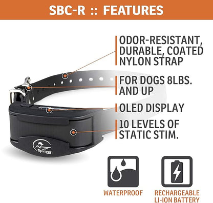 SportDOG Brand NoBark Rechargeable Bark Control Shock Collar - Programmable, Waterproof Bark Collar