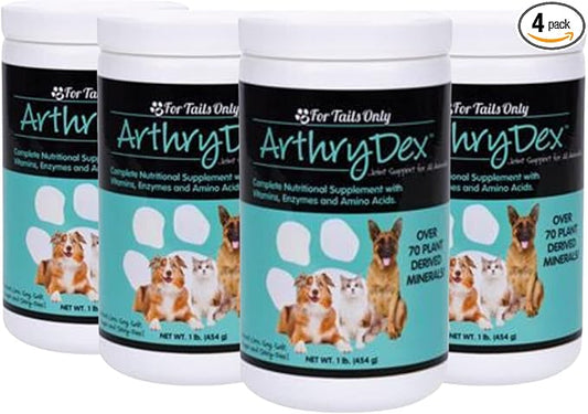 Youngevity Arthrydex Complete Nutritional Supplement | Vitamins Probiotics Enzymes | Pets Healthy Bones & Joints -1 lb Canister (Pack of 4)