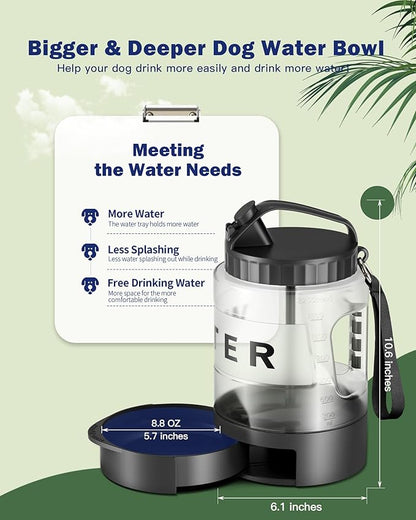77oz Dog Water Bottle Dog Travel Water Bottle, Portable Dog Water Bowl Dispenser for Travel Camping Hiking Walking, Dog Water Drinking Bottle Dog Travel Water Bowl for Large Dogs