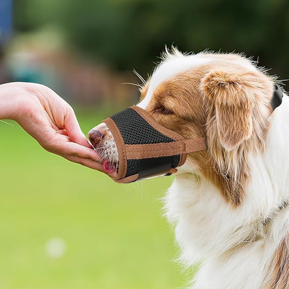 Dog Muzzle, Breathable Mesh Soft Dog Muzzle for Small Dog Allow Drinking Adjustable Print Dog Muzzles Medium