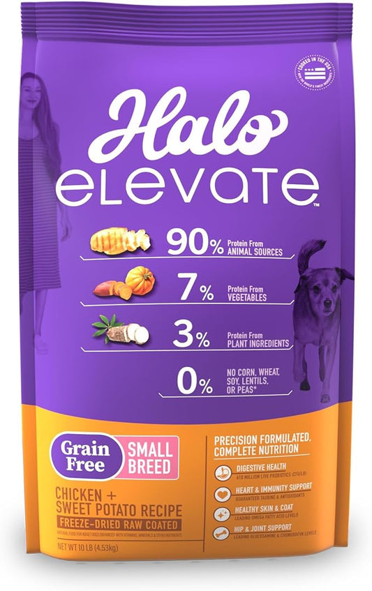 Halo Elevate Dry Dog Food, Grain Free Chicken Recipe, Small Breed, 10lb