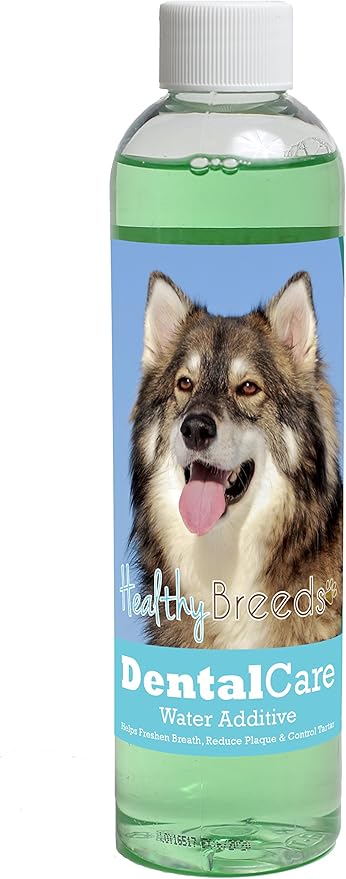Healthy Breeds Dog Dental Care Water Additive for Utonagan - Helps Freshen Breath, Reduce Plaque & Control Tartar - Mint Flavor - 8 oz