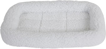 Petmate Two-Door Small Dog & Cat Carrier for Pets Up to 10 Pounds with SnooZZy Sheepskin Bolster Crate Mat for 19' Crates, Up to 15 lbs