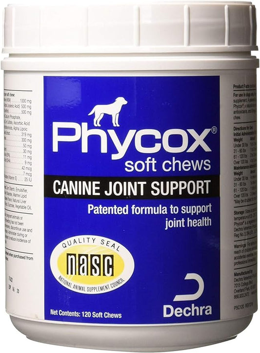 Dechra Phycox Canine Joint Support Soft Chews for Dogs, 120 Count