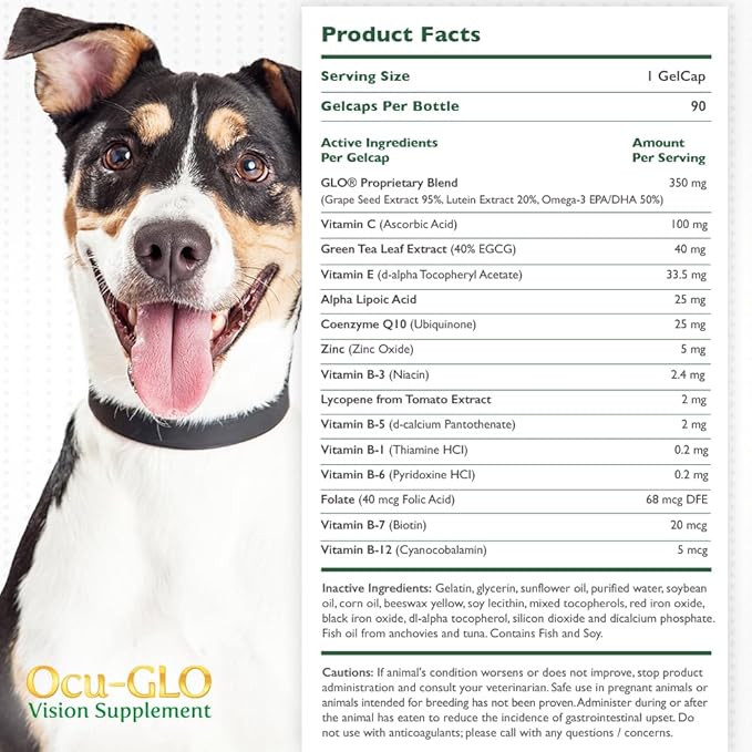 Ocu-GLO for Medium to Large Dogs, 11+ lb, 90 Count