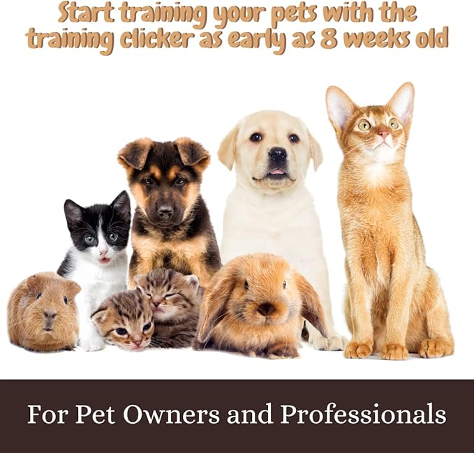 Premium Quality Cat & Dog Training Clicker with a Wrist Strap. Lightweight Unique Design, Effective Pet Training Tool for Cats or Puppies (White)