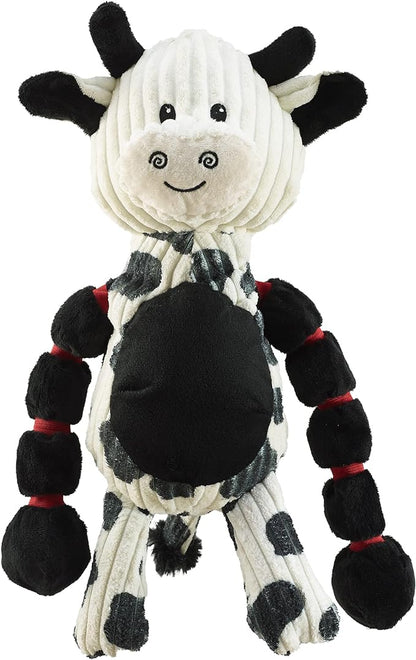 Outward Hound Thunda Tugga Cow Plush & Squeaky Dog Tug Toy
