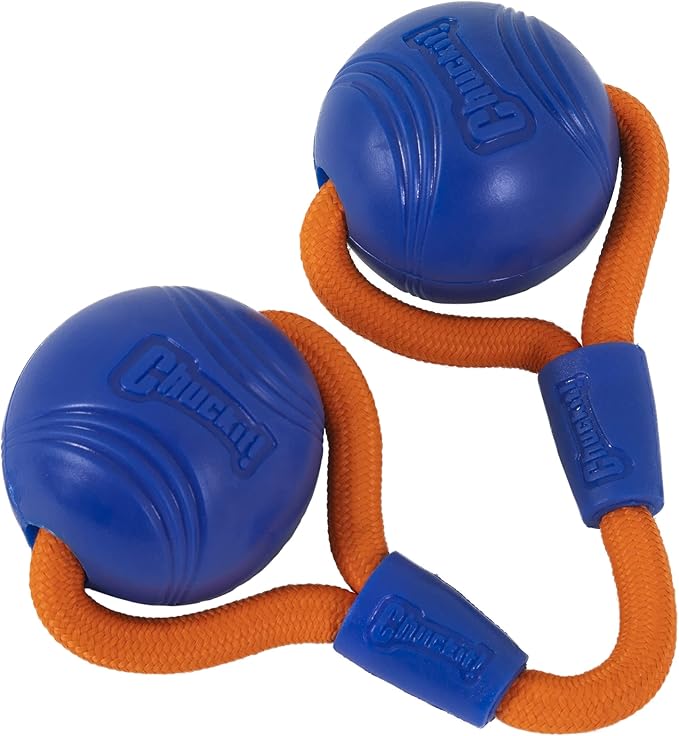 Chuckit! Crunch Ball Dog Toy, Medium, Duo Tug, for All Breed Sizes