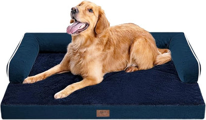 Large Dog Bed Orthopedic Washable | Beds Bolster Pet | XL Large Big Dogs | Memory Foam Couch Sofa | Waterproof with Removable Cover