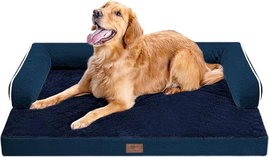 Large Dog Bed Orthopedic Washable | Beds Bolster Pet | XL Large Big Dogs | Memory Foam Couch Sofa | Waterproof with Removable Cover