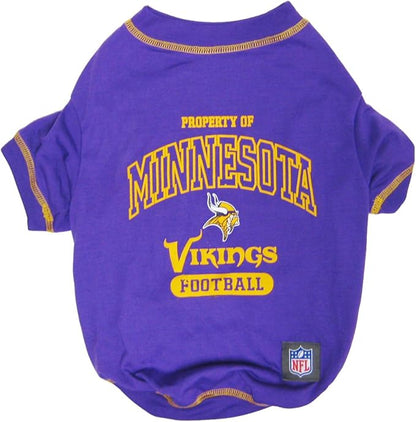 Pets First PET SHIRT for Dogs & Cats - NFL MINNESOTA VIKINGS Dog T-Shirt, Large. - Cutest Pet Tee Shirt for the real sporty pup
