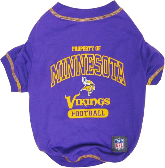 Pets First PET SHIRT for Dogs & Cats - NFL MINNESOTA VIKINGS Dog T-Shirt, Large. - Cutest Pet Tee Shirt for the real sporty pup